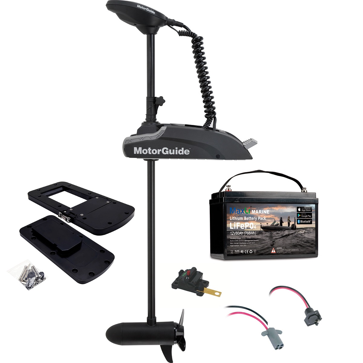 Xi3 FW 55lb 12V 54'' GPS MaxLi Marine 12V 60Ah litiumakulla