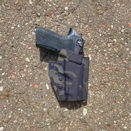 Panneltac OWB Mid-Drop Holster - SIG P320 M17/18 Black - Sig Sauer - OM-P320-NL-BLKR - 2