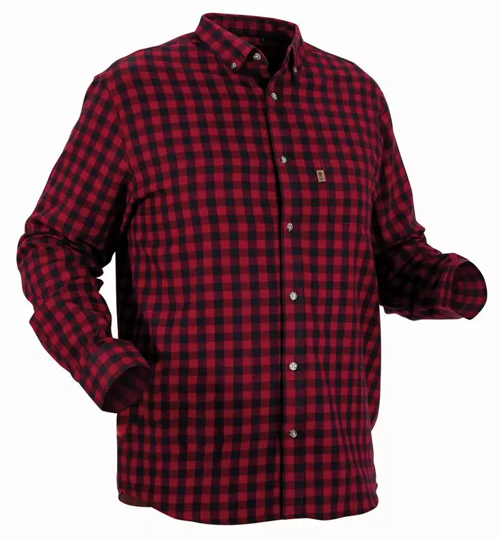 Nordhunt Sermen Flannel Shirt Bordeaux / Navy Check - Metsästäjän paidat - NH600224-248-S - 1