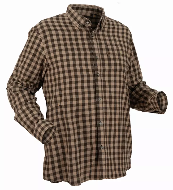 Nordhunt Sermen Flannel Shirt Olive / Sand Check - Metsästäjän paidat - NH600224-276-S - 1